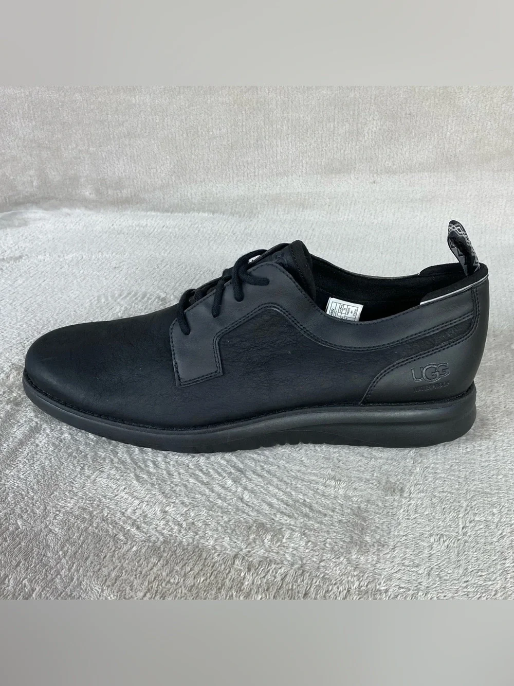 UGG Union Derby Mens Oxford Shoes Size 13 Black Leather Waterproof Treadlite NEW